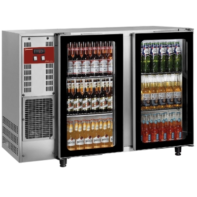 Refroidisseur de bouteilles, acier inox, 2 portes vitrées, 375 Lt. TAVX/2G-R2